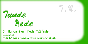 tunde mede business card